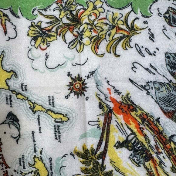 Green Bermuda Map Bandana - Picture 4 of 8